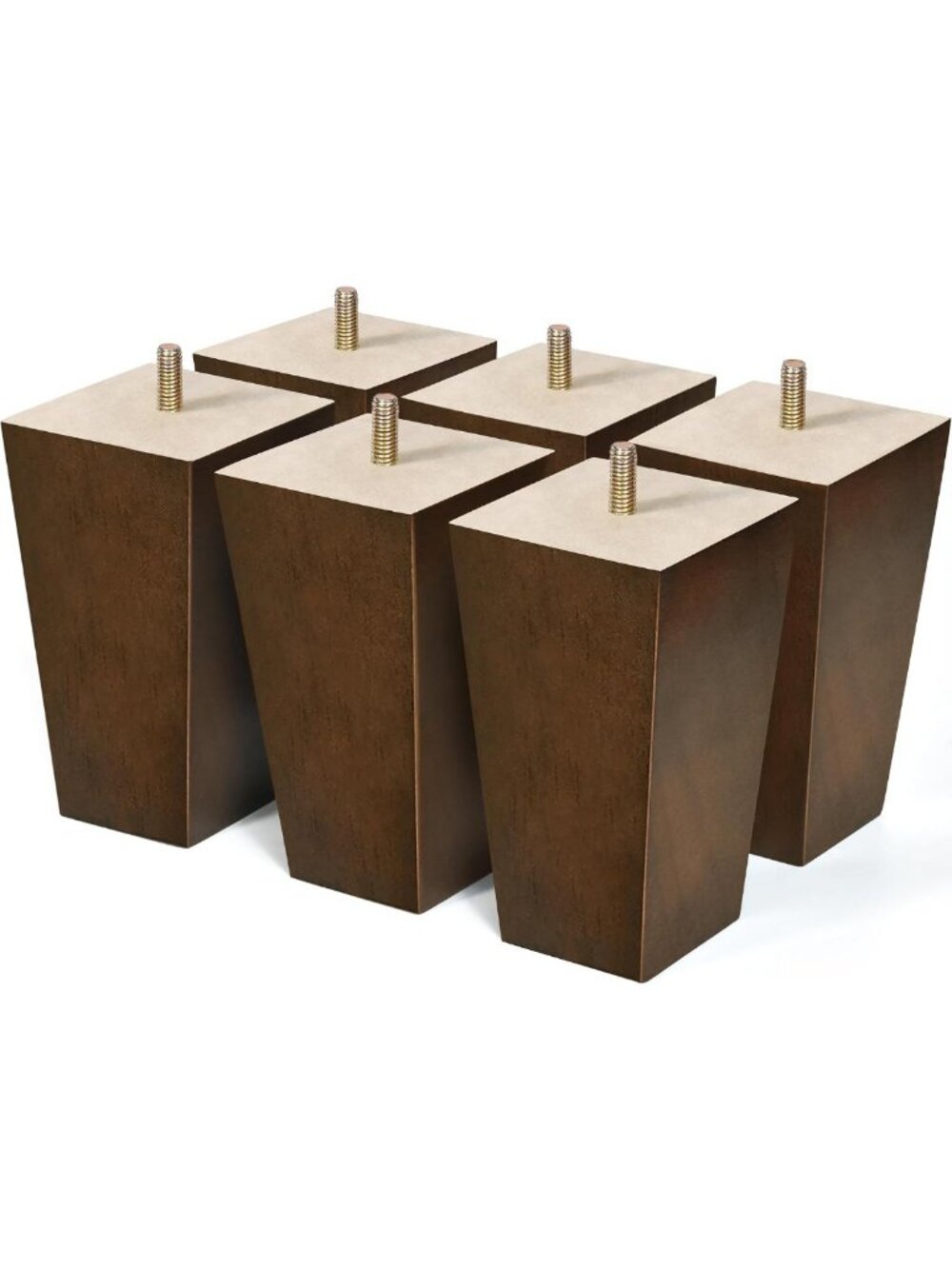 Mid-Century Modern Square Sofa Legs - 4 Pack Replacement for Couch, Armchair
